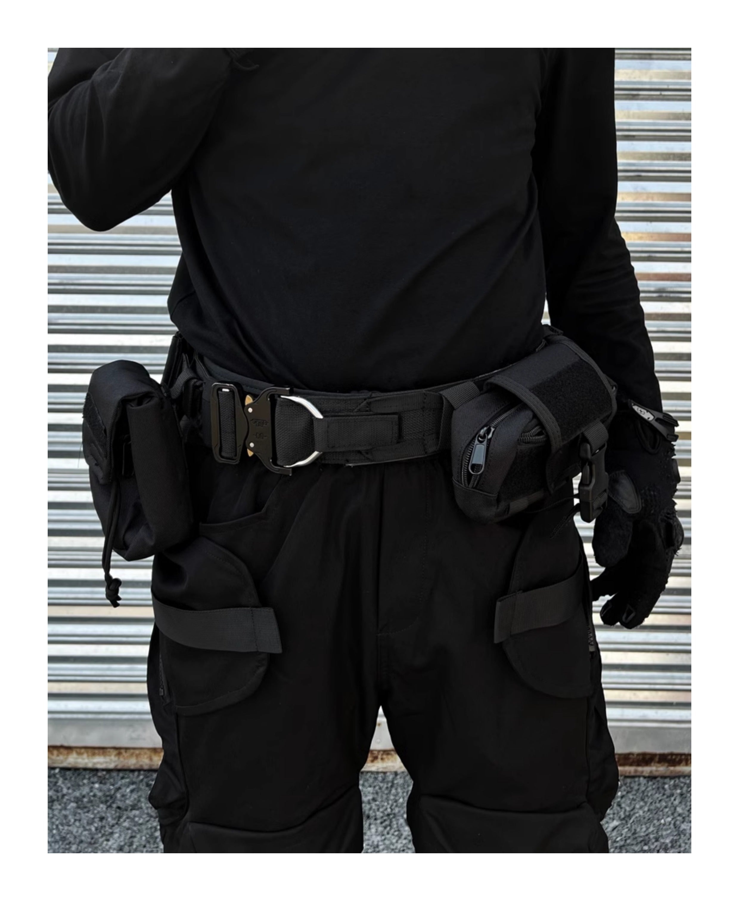 Black Multi-Functional Tactical Belt – Adjustable Double-Layer Design for Men & Women