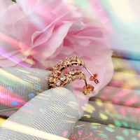 Cross Stud Earrings Rose Gold