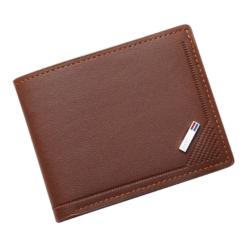 Horizontal PU Leather Wallet Unisex With Geometric Pattern