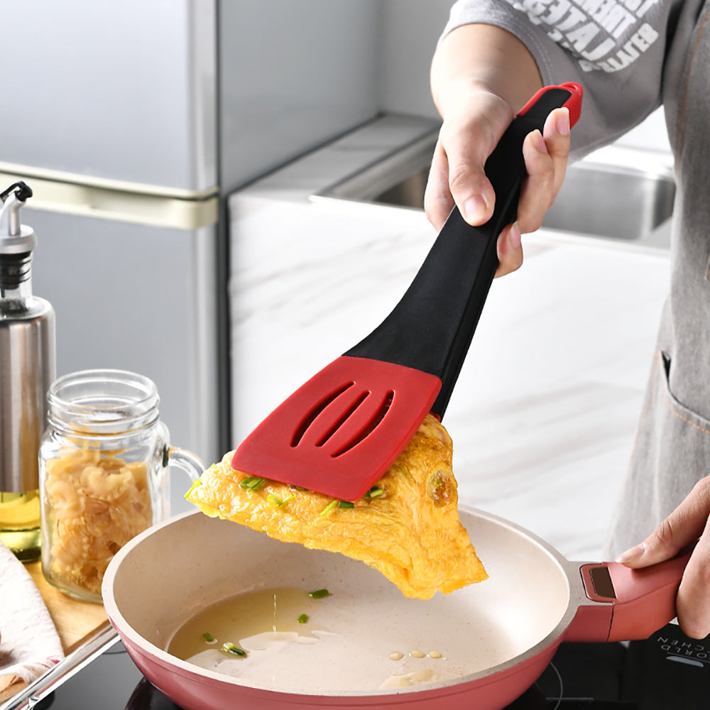 3-in-1 Silicone Frying Spatula Clip – Multi-Function Turner for Steak, Pancakes & More