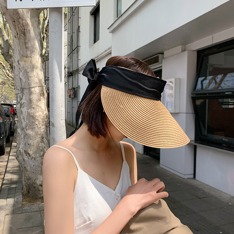 Bow Knot Beach Sunscreen Big Brim Hat