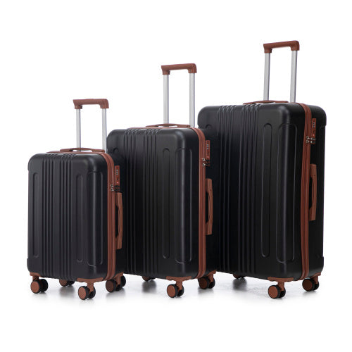 Unisex ABS Spinner Wheel Luggage Set Two Tone 20 24 28 Inch