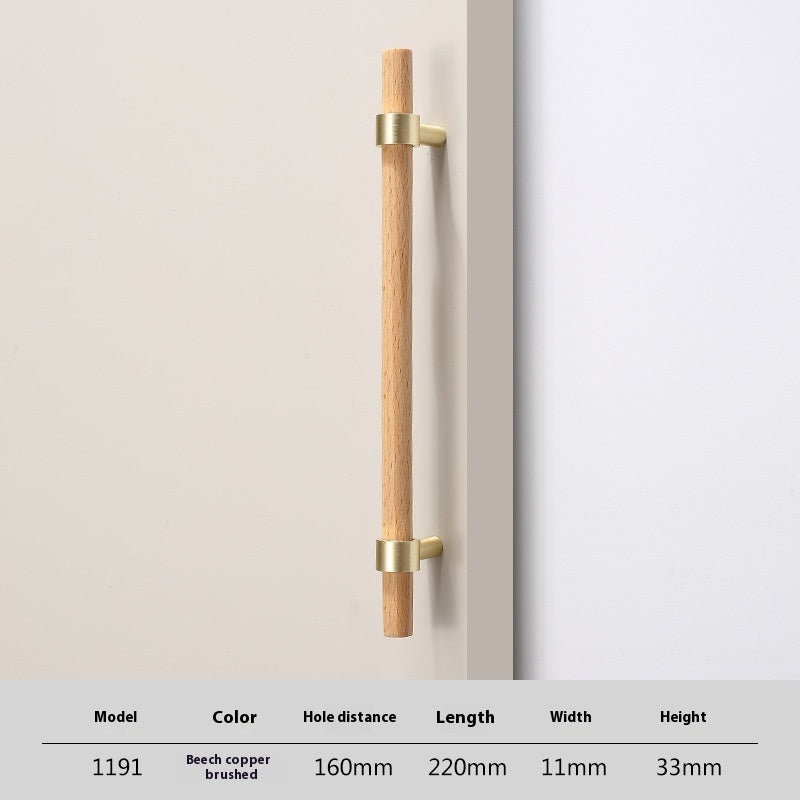 Solid Wood Handle Cabinet Door Log Wardrobe Drawer Wooden Door Handle