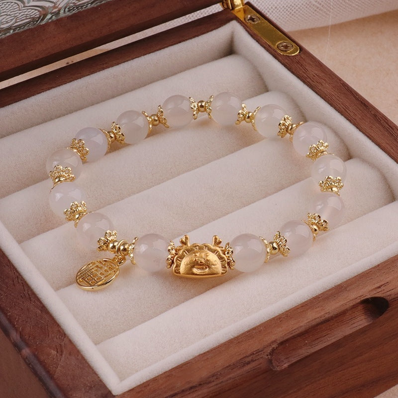 Niche Girlfriends Ice Crack Floral Glazed Bracelet