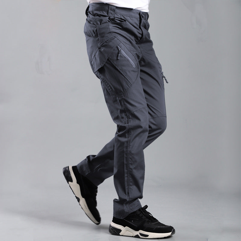 Men’s Outdoor Military Cargo Pants – Loose Multi-Pocket Overalls Trousers