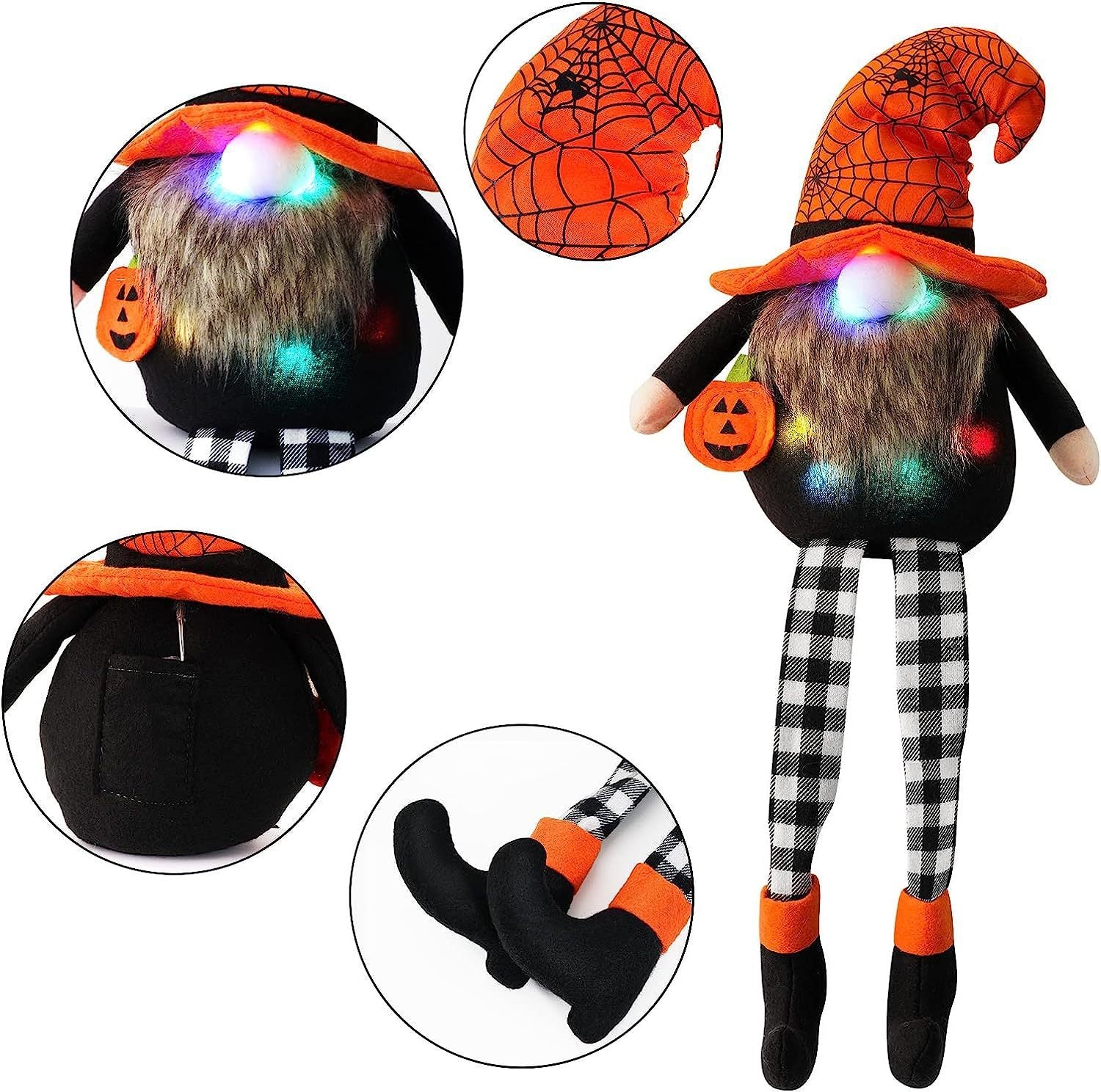 Halloween Decorations Light-emitting Hanging Legs Faceless Doll Ornaments