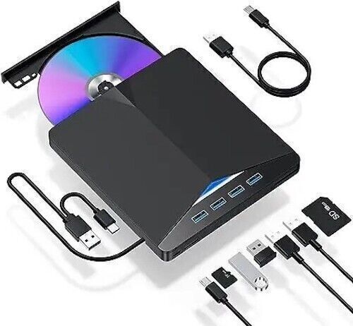 7-in-1 External USB 3.0 DVD/CD RW Writer & Reader – Laptop & PC