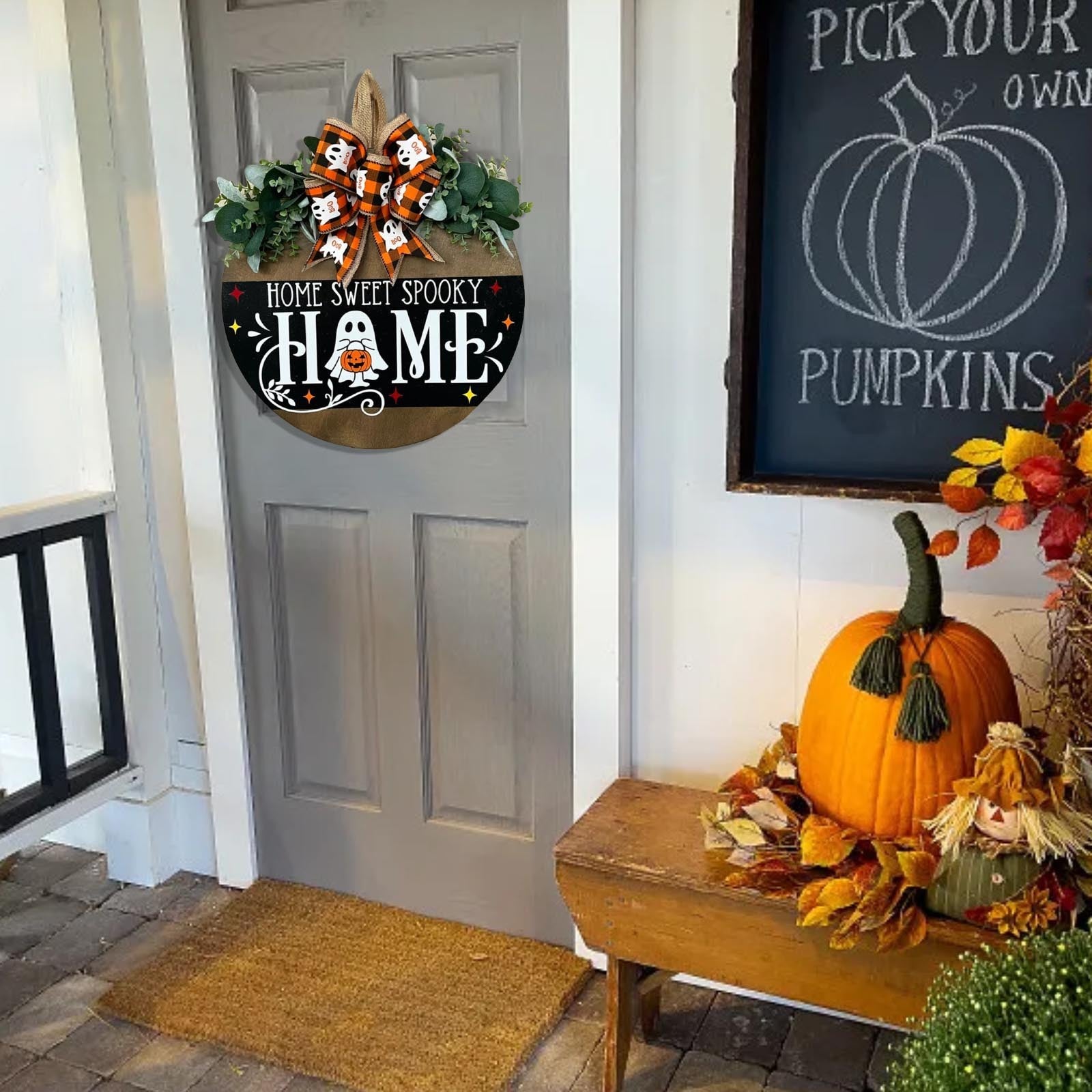 Autumn Wooden Hanging Decoration – Halloween and Thanksgiving Ghost HOME Decor