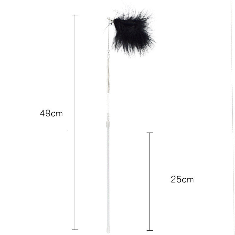 Spring Steel Wire Feather Funny Cat Stick Toy