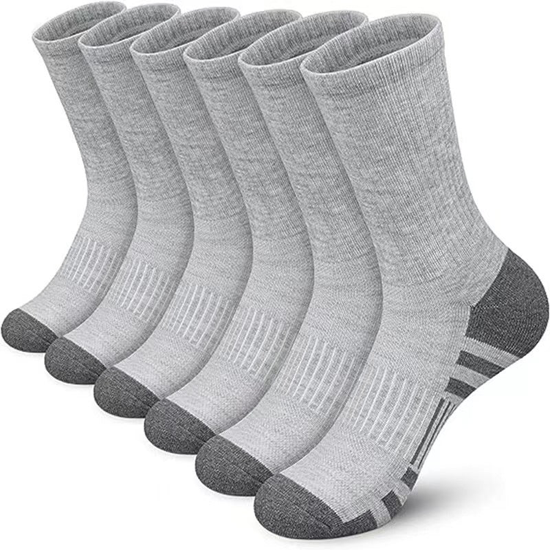 Unisex Quick-Dry Mid-Calf Socks – 10 Pairs Solid & Plaid Designs