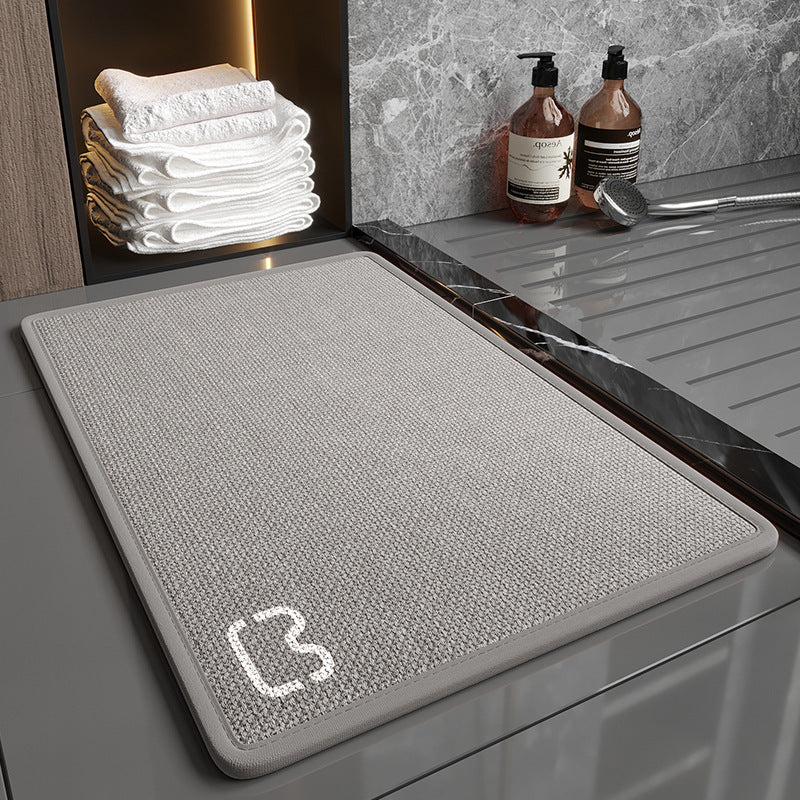 Home Fashion Linen Non-Slip Bathroom Mats