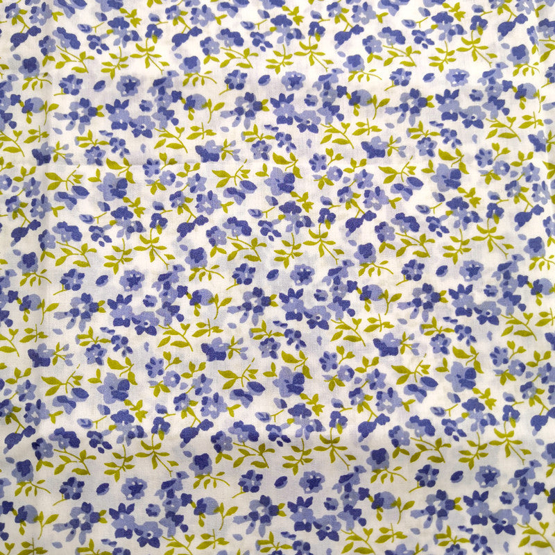 80’s Style 100% Cotton Super Dense Poplin Botanical Printed Fabric for Spring-Summer Clothing