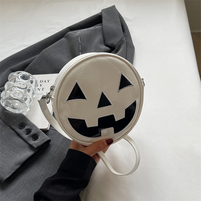 Halloween Pumpkin Round Bag – Cute Small Crossbody Shoulder Purse