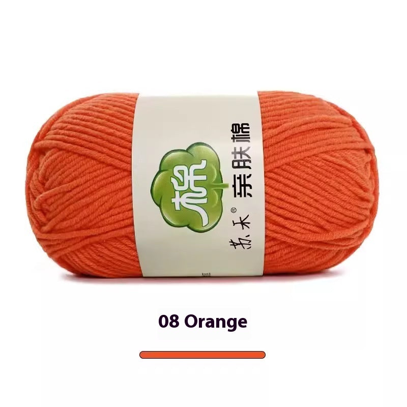 5-Strand Skin-Friendly Combed Milk Cotton Yarn – Hand Knitting Supplies