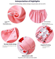 Children's Pure Cotton Cute Printed Autumn Clothes And Pants Set
