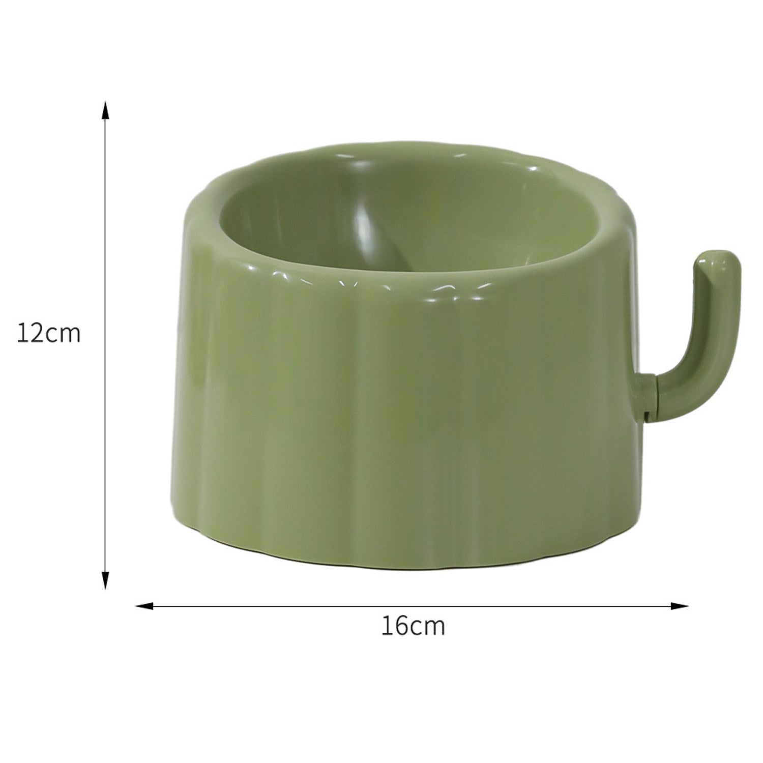 New Solid Color High-Stand Cater Bowl For Cats Large Mouth Anti-Overturn Anti-Slip Cat Bowl With Cactus Design