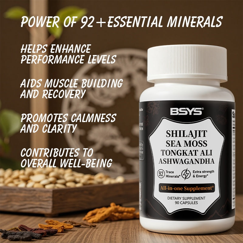 BSYS Xilaizhi Capsules 90 Capsules  Men's Vitality & Energy  Anti-Fatigue Brain Health Support  Hormone Balance Office Workers Seniors Antioxidant Care  Blood Sugar & Metabolism Support
