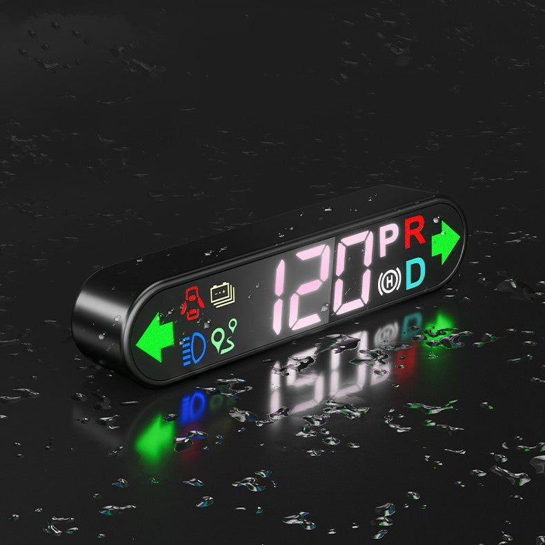 Sub-Screen Car Instrument Panel – Digital HUD Speed Display