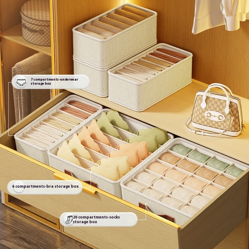 Multifunctional Home Underwear Storage Box Bedroom Underpants Drawer Compartment