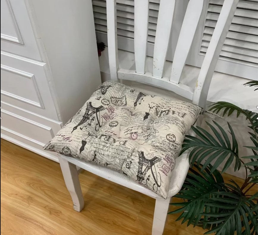 Home Thickened Seat Cushion With Non-slip Straps