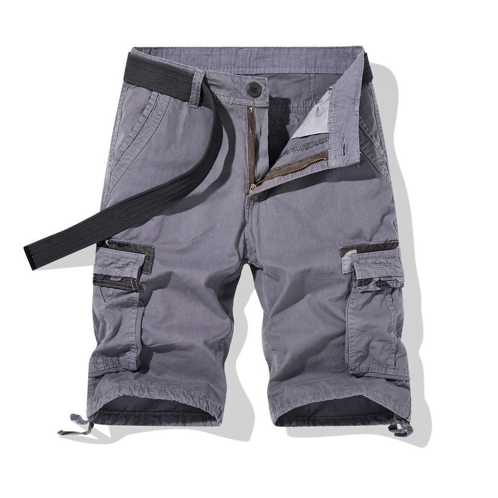 Workwear Shorts Men's Summer Solid Color Multi-pocket