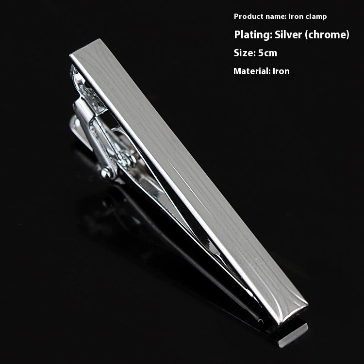 Men's Silver Short Tie Clip