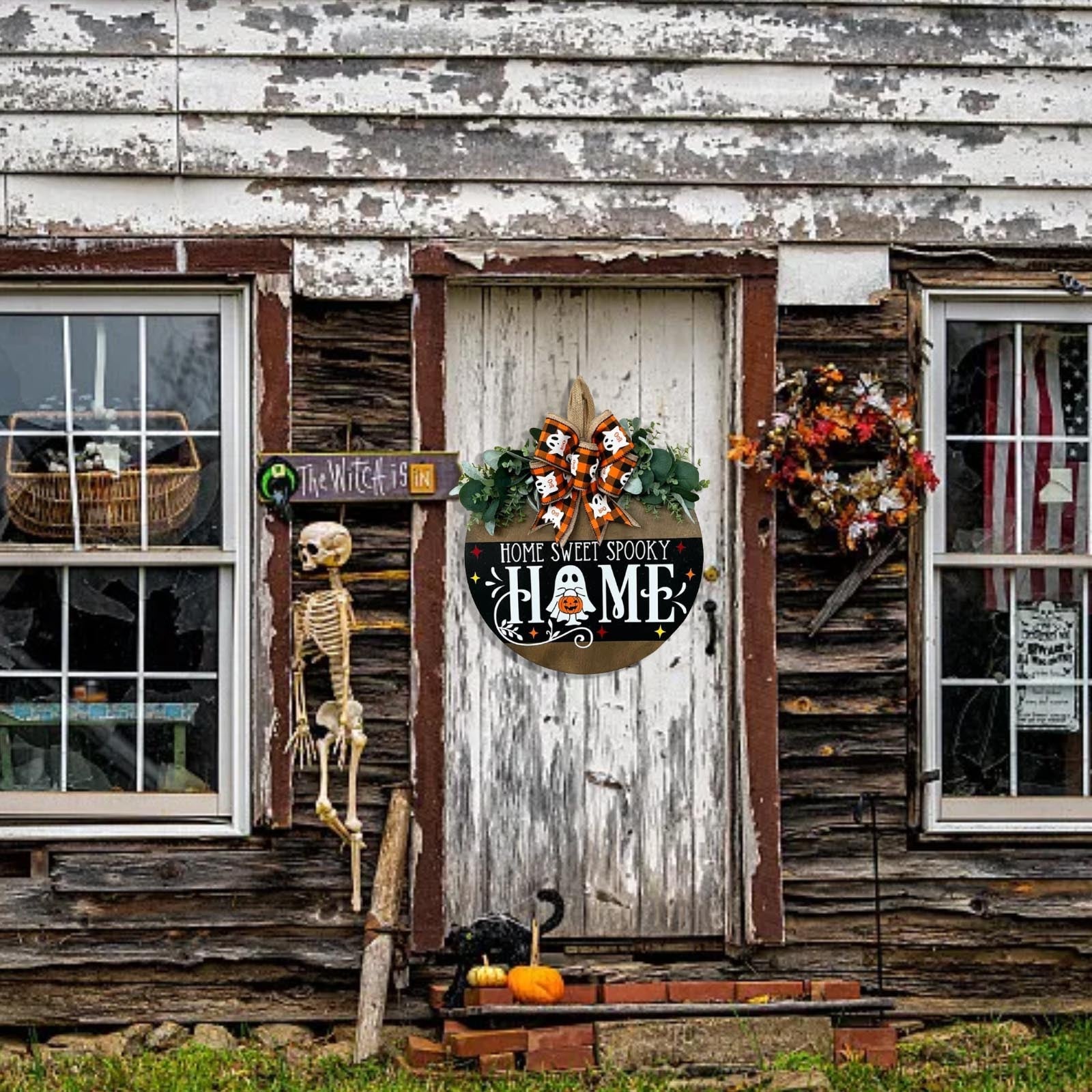 Autumn Wooden Hanging Decoration – Halloween and Thanksgiving Ghost HOME Decor