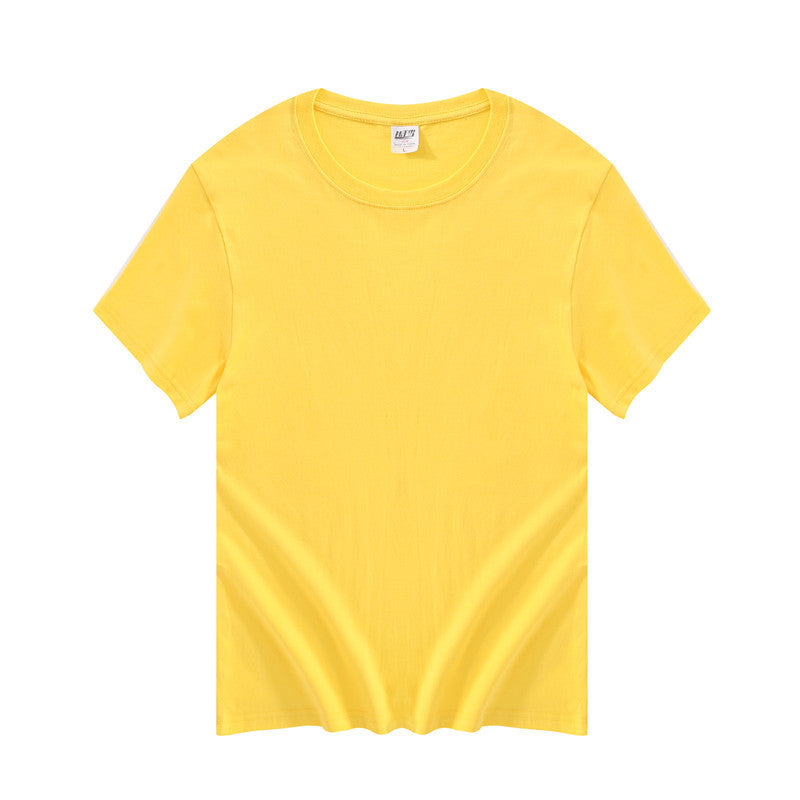 Plus Size Short-sleeved T-shirt Men's Round Neck Solid Color