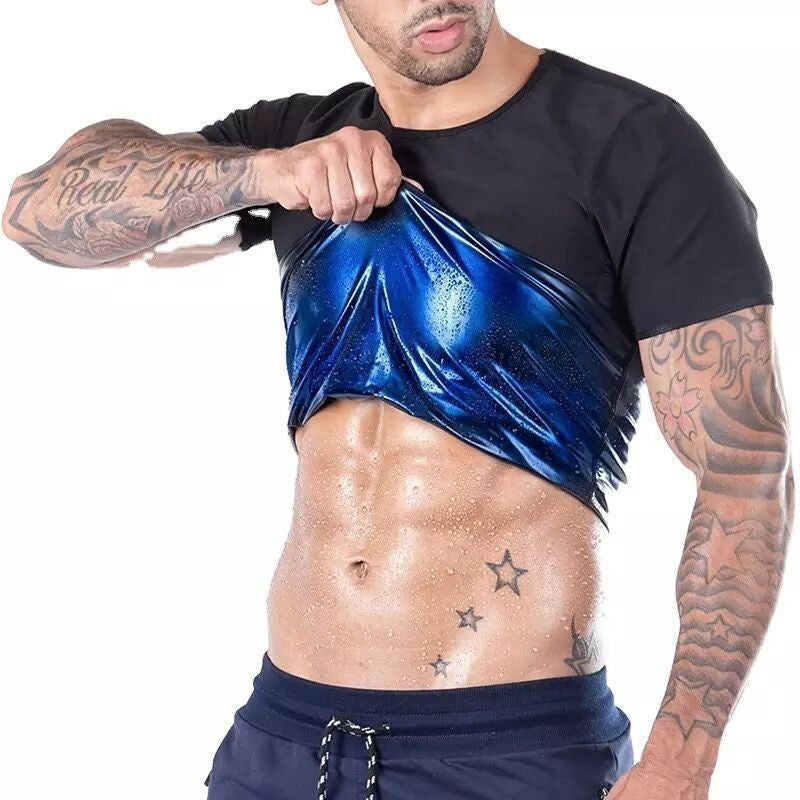 Men's Violently Sweat Suit Corset Tight Belly Trimming Sports