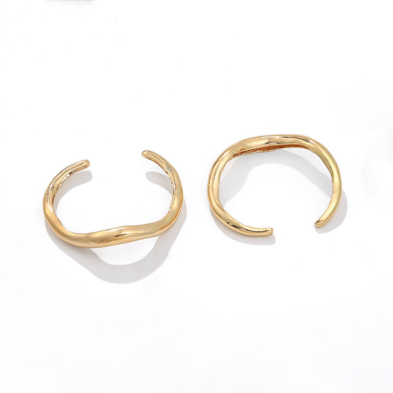 Women's Adjustable Lava Metal Bracelet – Open End Chic Design