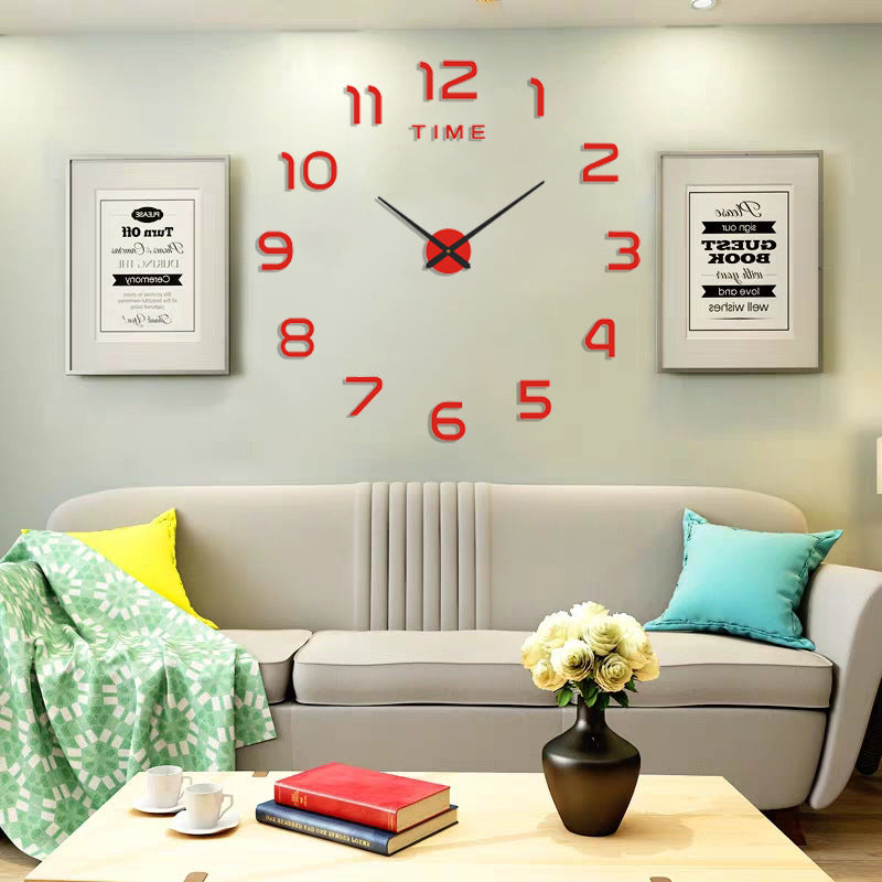 Creative Night Light Silent Clock Decorative Wall Stickers