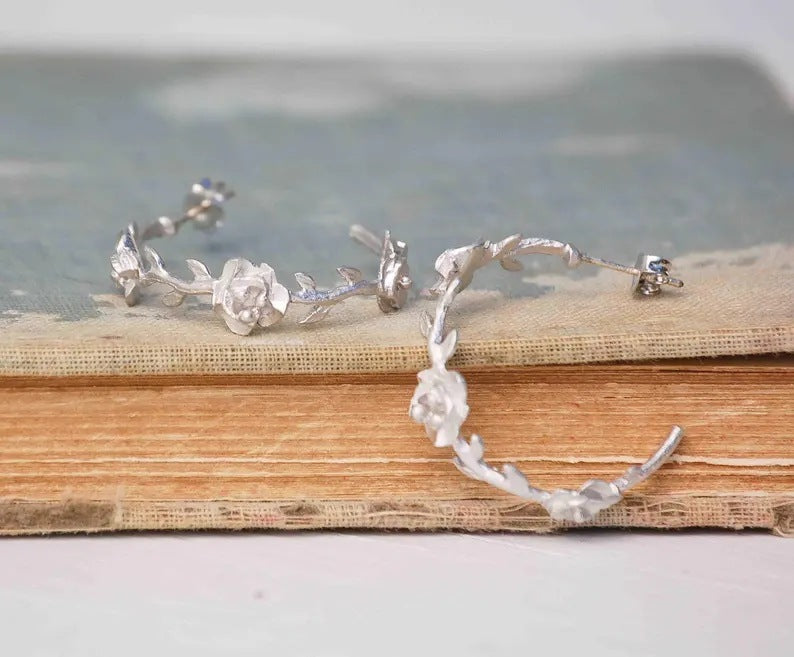 Womens Alloy Floral Earrings Casual Retro Style Chic