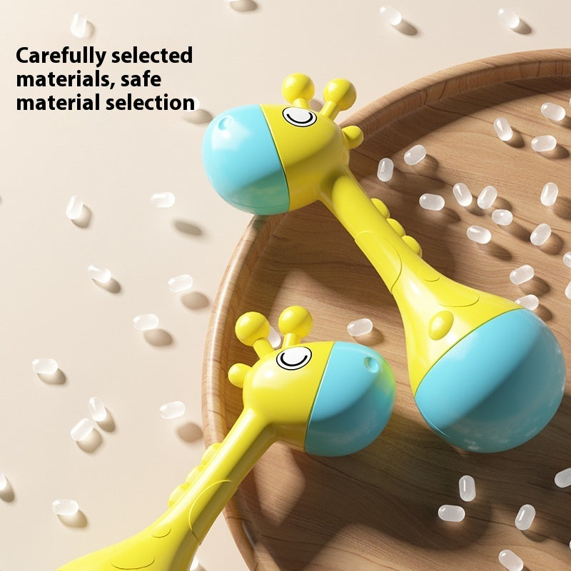 Giraffe Sand Hammer Baby Early Education Music Toy