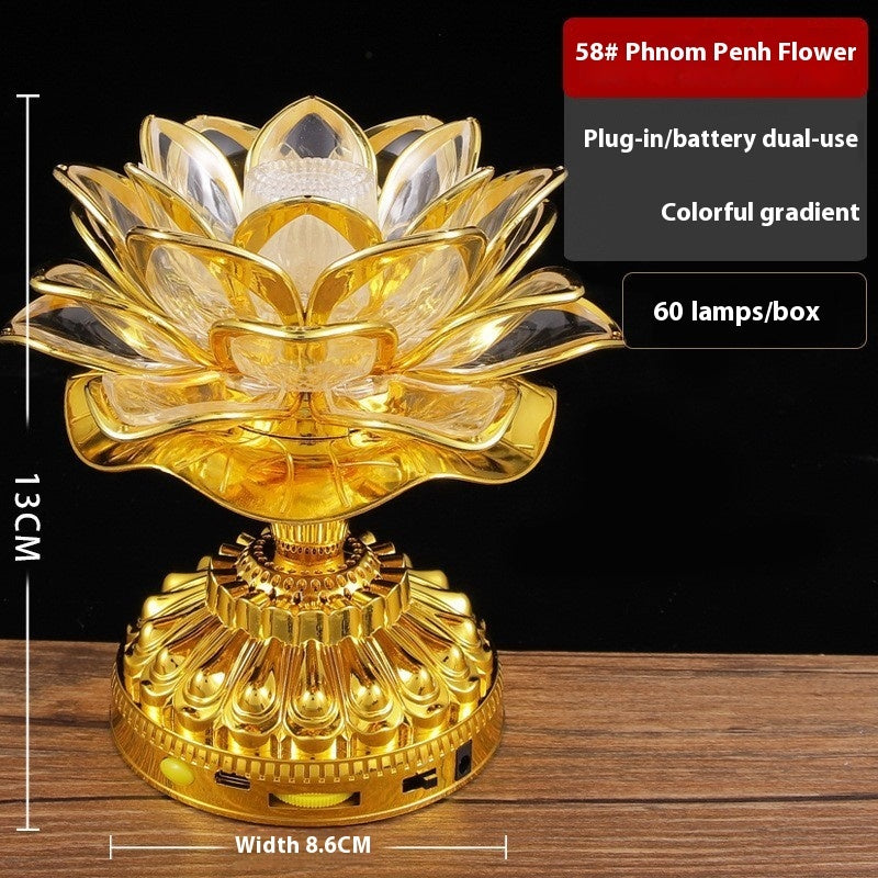 Lotus Lamp Colorful Gradient Home