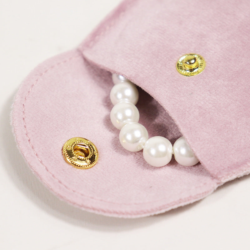 Oval Velvet Cloth Jewelry Storage Button Bag Jewelry Storage Bag