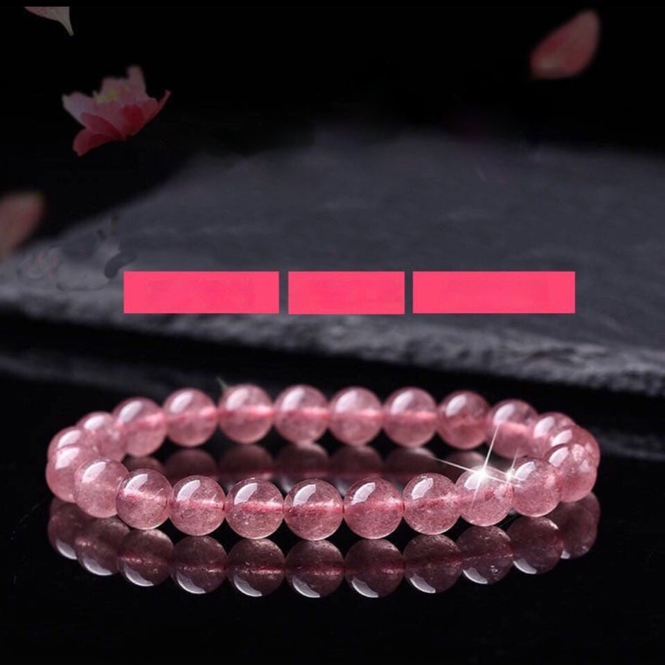 Fashion Natural Strawberry Quartz Bracelet Women