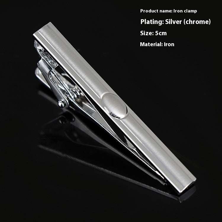 Men's Silver Short Tie Clip