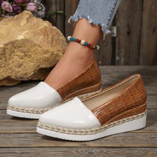 Woven Hemp Rope Muffin Bottom Low-cut Breathable Pointed Women's Pumps