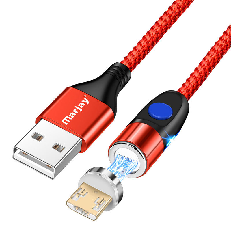Magnetic Fast Charging Mobile Phone Data Cable Three In One