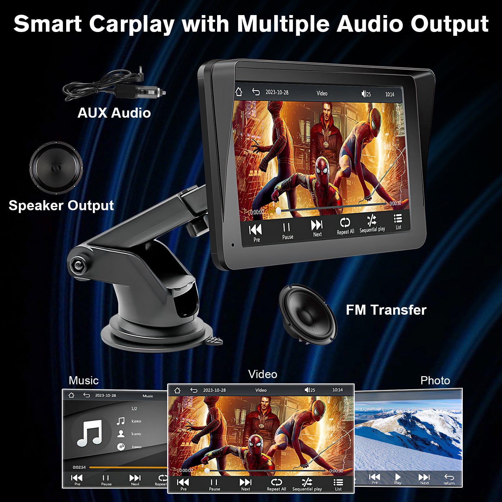 7-Inch Car Stereo – Wireless CarPlay & Android Auto Radio