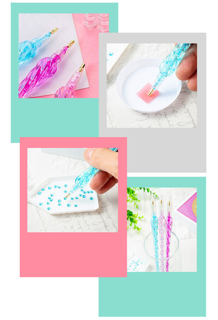 Transparent Crystal Diamond Painting Pen – Point Drill Tool for DIY Crafts