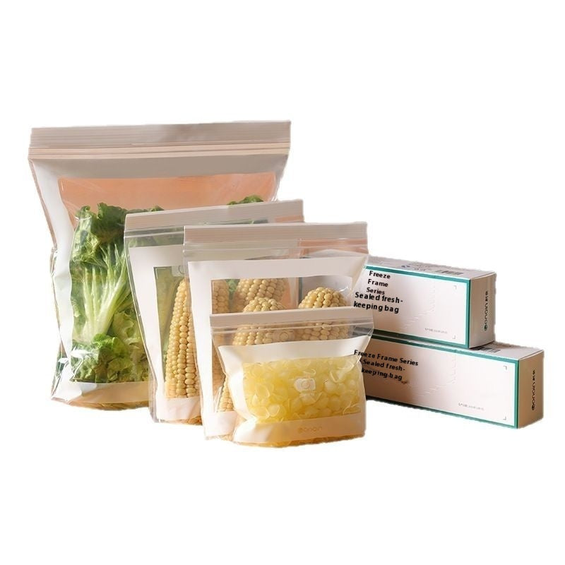 Food Grade Freshness Protection Package Household Extra Thick Retain Freshness Envelope Bag Zip Lock Bag Kitchen Refrigerator Freeze Storage Split Storage