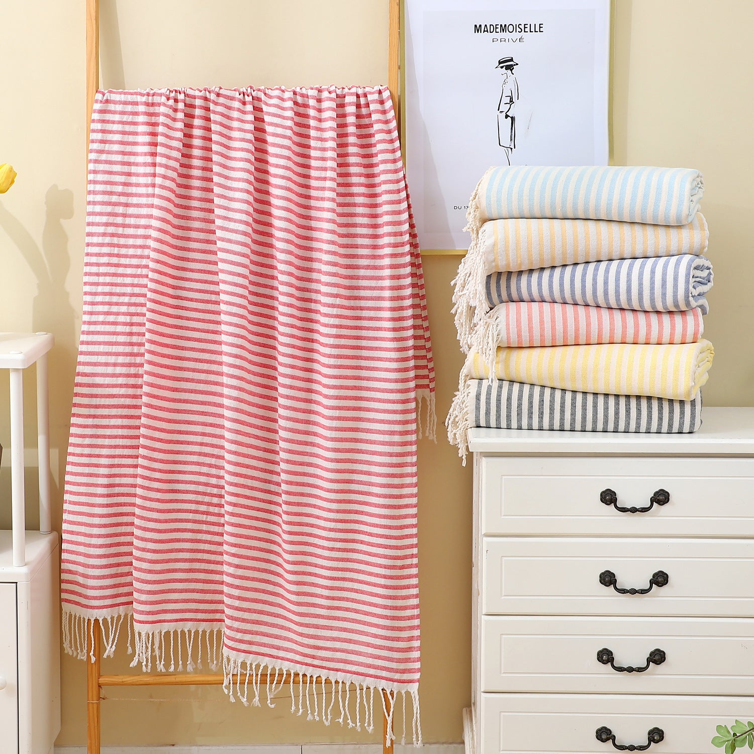 Blype Tassel Plus-sized Thick Absorbent Bath Towel