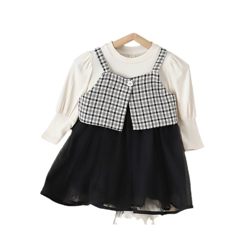 Girls Princess Vest Dress Suit
