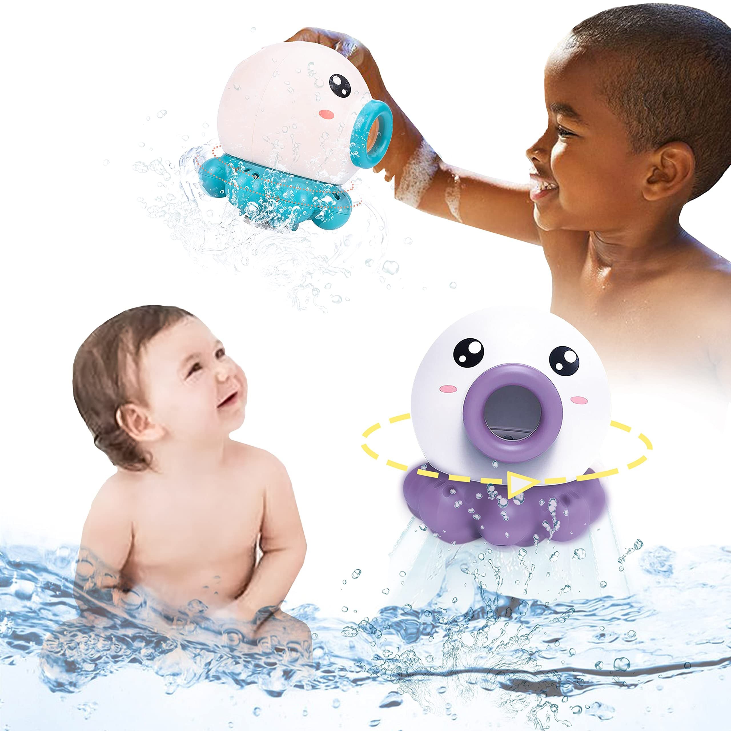 Octopus Fountain Bath Toy – Rotating Water Jet Sprinkler for Kids’ Bath, Beach, and Summer Play
