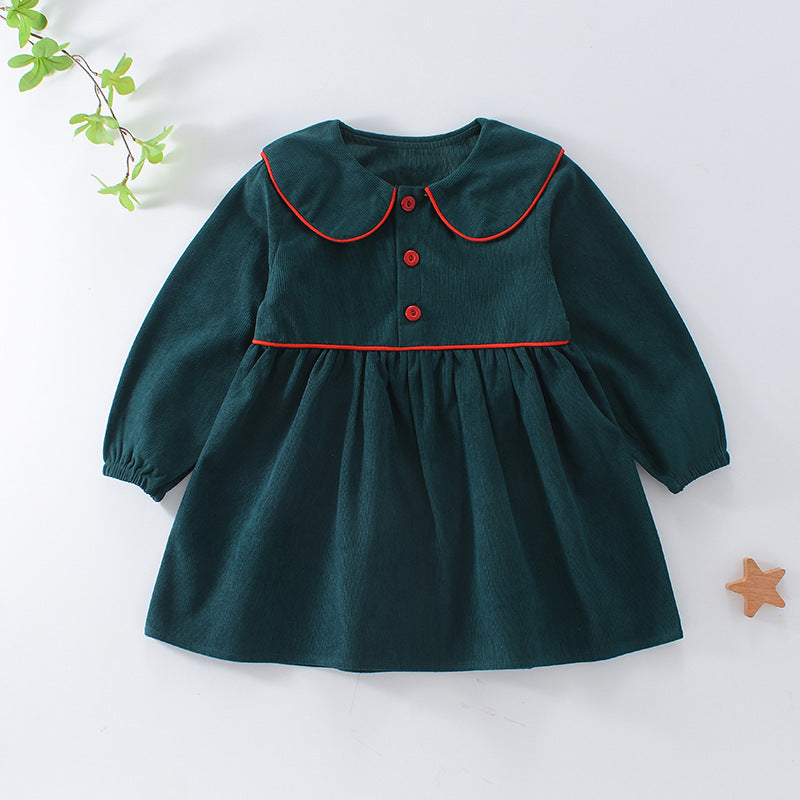 Girls' Corduroy Dress Baby Princess Dress
