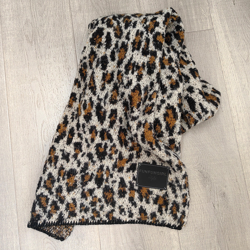 Spring & Autumn Warm Leopard Print Triangular Binder – New All-Matching Stylish Design