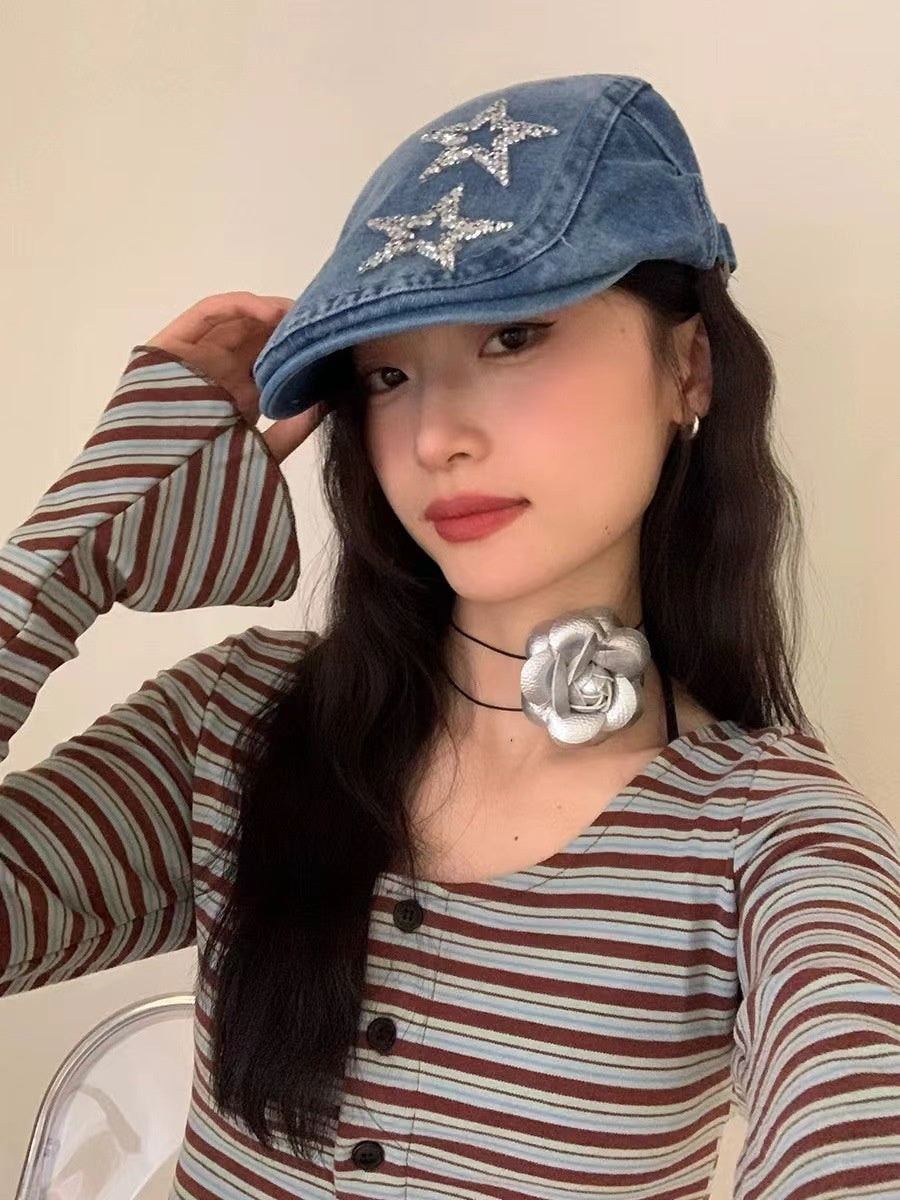Stylish Cotton Dome Crown Painter Cap for Women’s Spring and Autumn Casual Wear