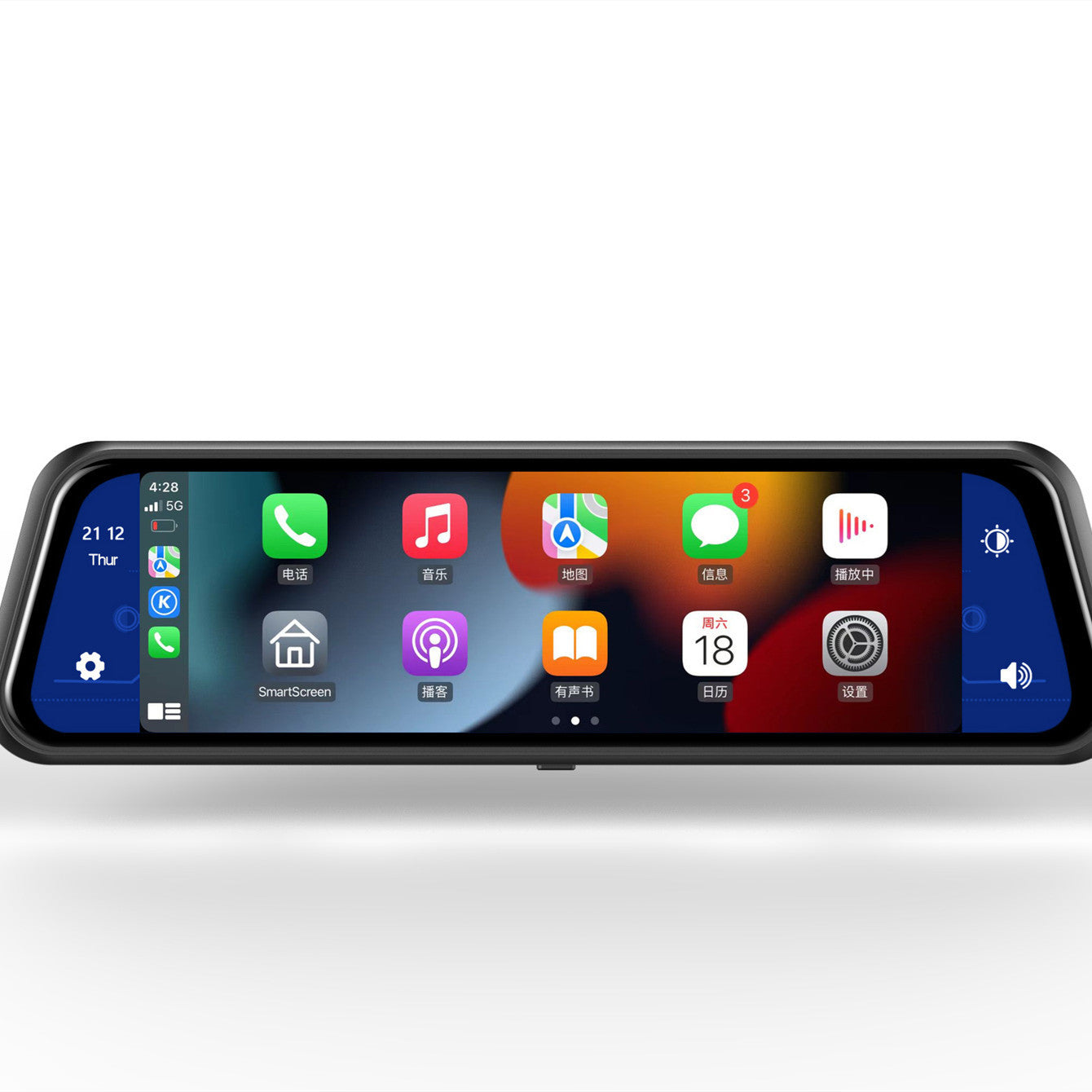 Streaming Rearview Mirror Dash Cam – Dual Lens Full Screen Touch