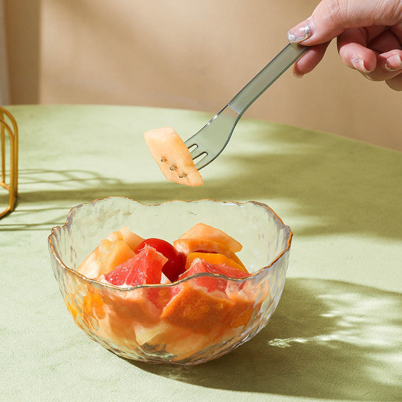 Plastic 2 In 1 Fruit Fork Kitchen Gadget Set Colorful